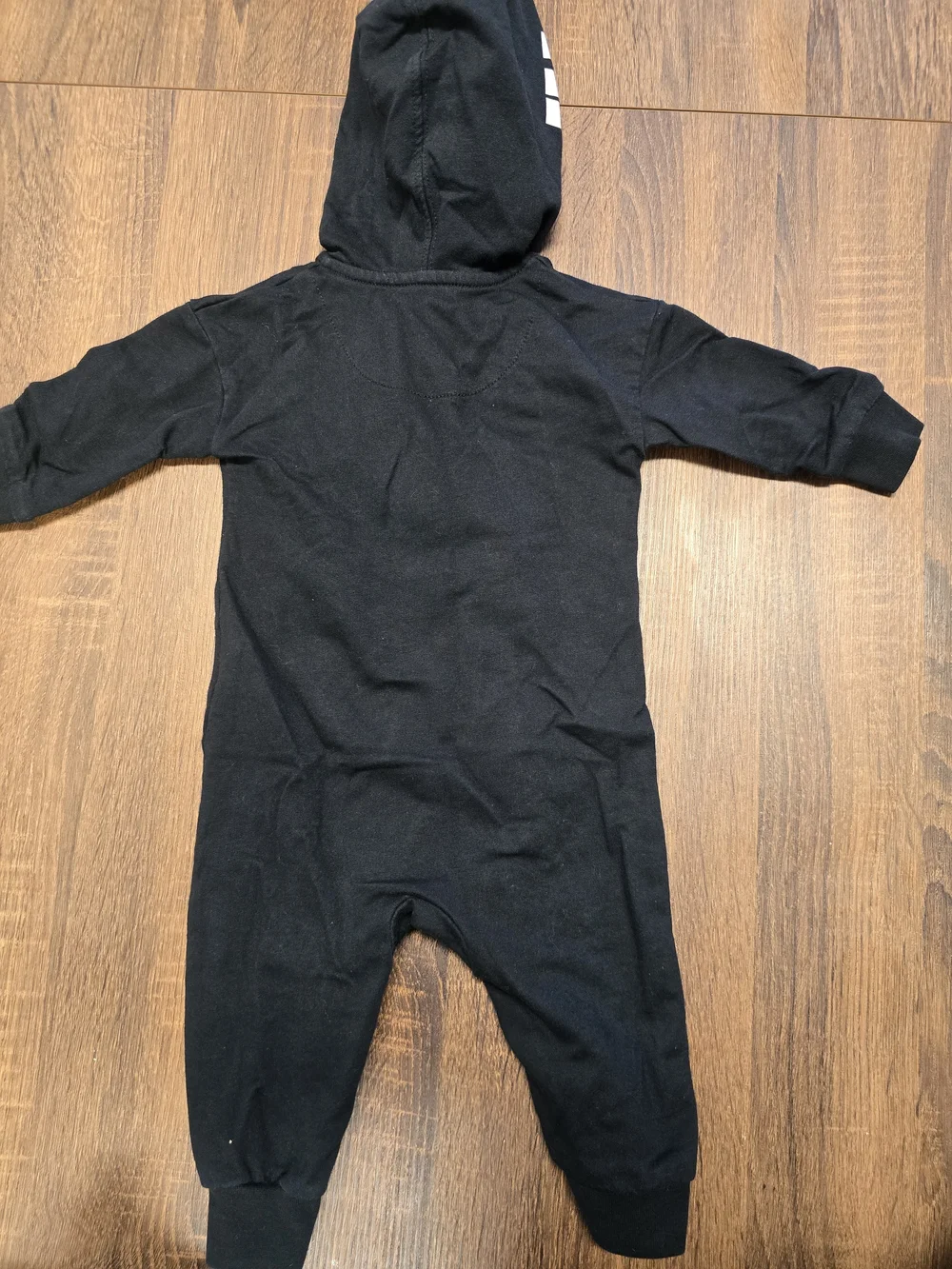 Nike Baby 9M Black Just Do It Hooded Zip Romper One Piece 9 Months